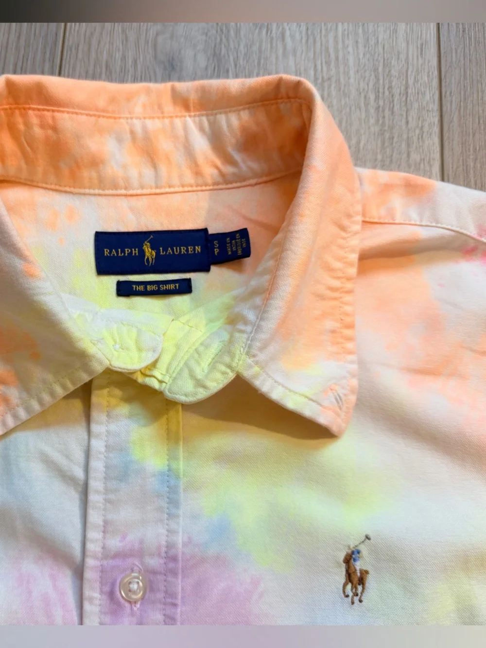 Polo by Ralph Lauren Pastel Tie-Dye Shirt - Pink, Yellow, Blue size SP like New